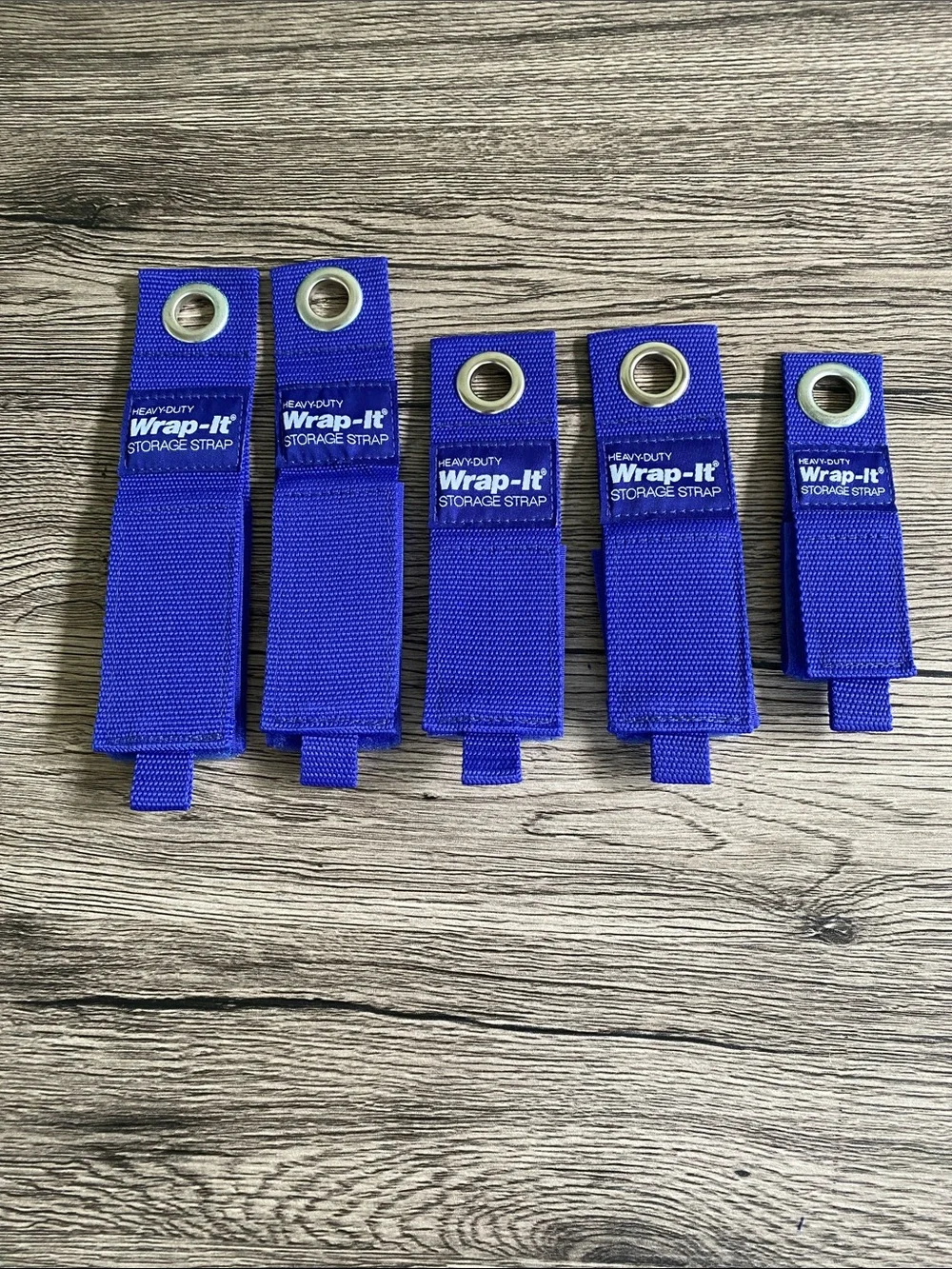 Wrap-It Heavy-Duty Storage Straps Blue (Set of 5)